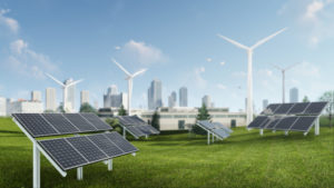 ilustracion renderizado 3d energia sostenible molino viento celula solar 62754 960