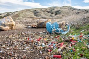 entorno rural lleno de basura