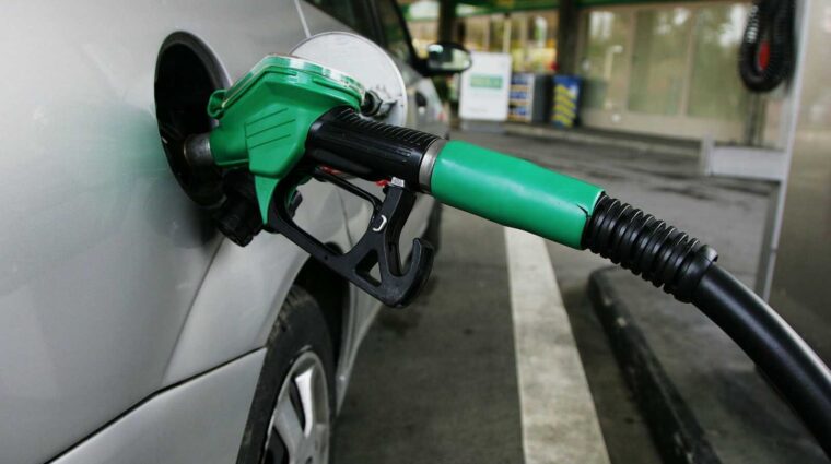 green petrol pump
